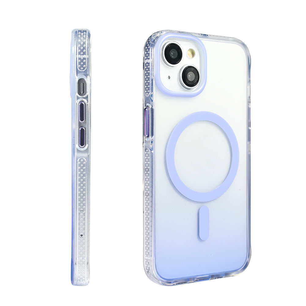 iPhone 13 Kılıf M-safe Şarj Özellikli Transparan Renk Geçişli Zore Toros Kılıf