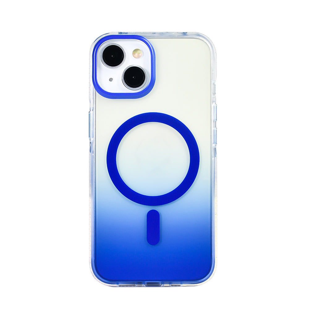 iPhone 13 Kılıf M-safe Şarj Özellikli Transparan Renk Geçişli Zore Toros Kılıf