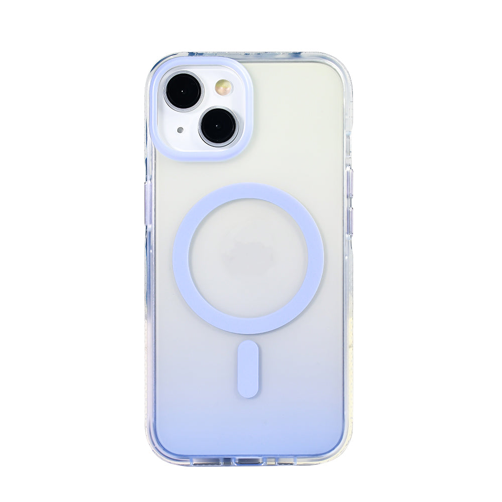 Apple iPhone 13 Kılıf M-safe Şarj Özellikli Transparan Renk Geçişli Zore Toros Kapak