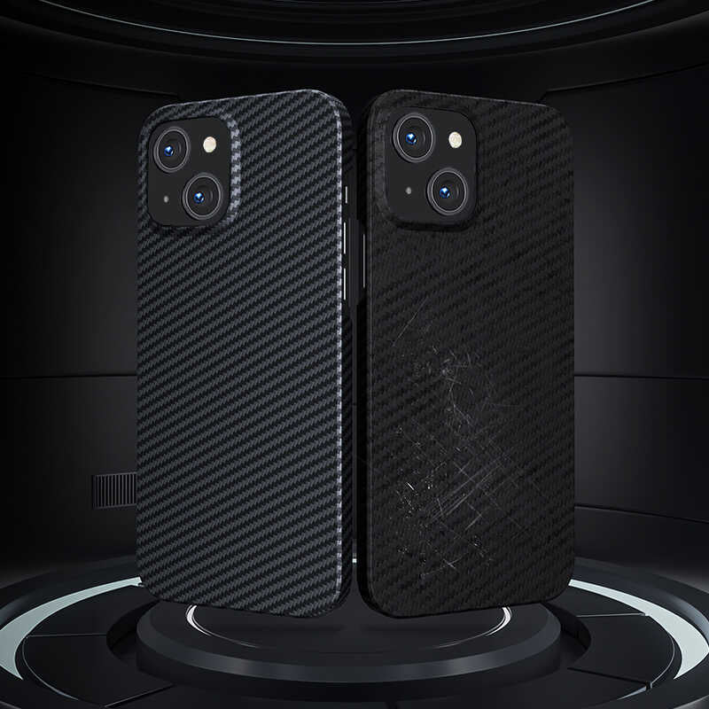 iPhone 13 Kılıf M-safe Özellikli Karbon Fiber Benks Essential Kevlar Kılıf