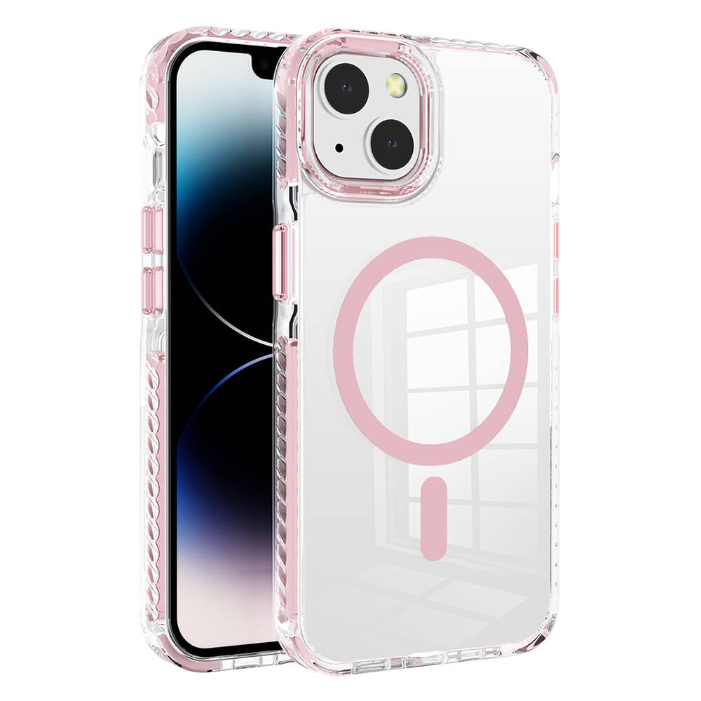 iPhone 13 Kılıf M-safe Şarj Özellikli Airbagli Takılabilir Askı Aparatlı Zore Nana Kılıf