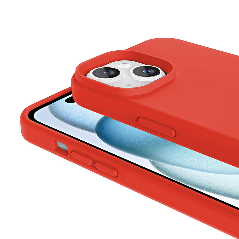 iPhone 13 Kılıf M-safe Şarj Özellikli Sıvı Teknolojili Silinebilir Sert Zore Kivi Kılıf