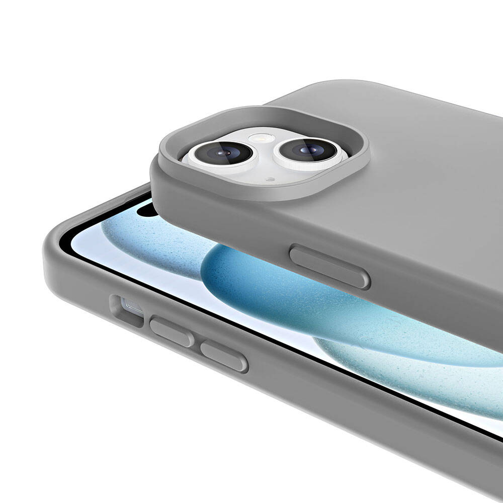 iPhone 13 Kılıf M-safe Şarj Özellikli Sıvı Teknolojili Silinebilir Sert Zore Kivi Kılıf