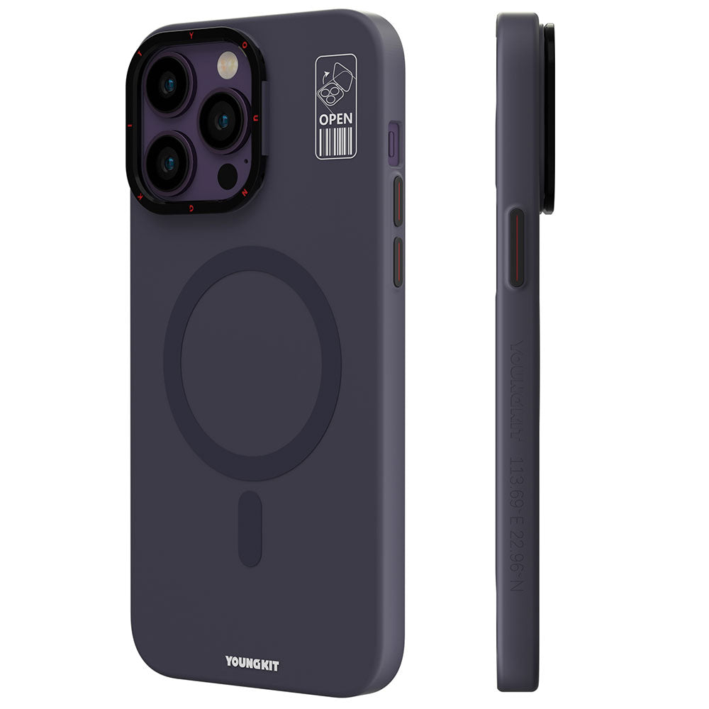 iPhone 13 Kılıf M-safe Şarj Özellikli Standlı YoungKit Hermit Bracket Serisi Kılıf