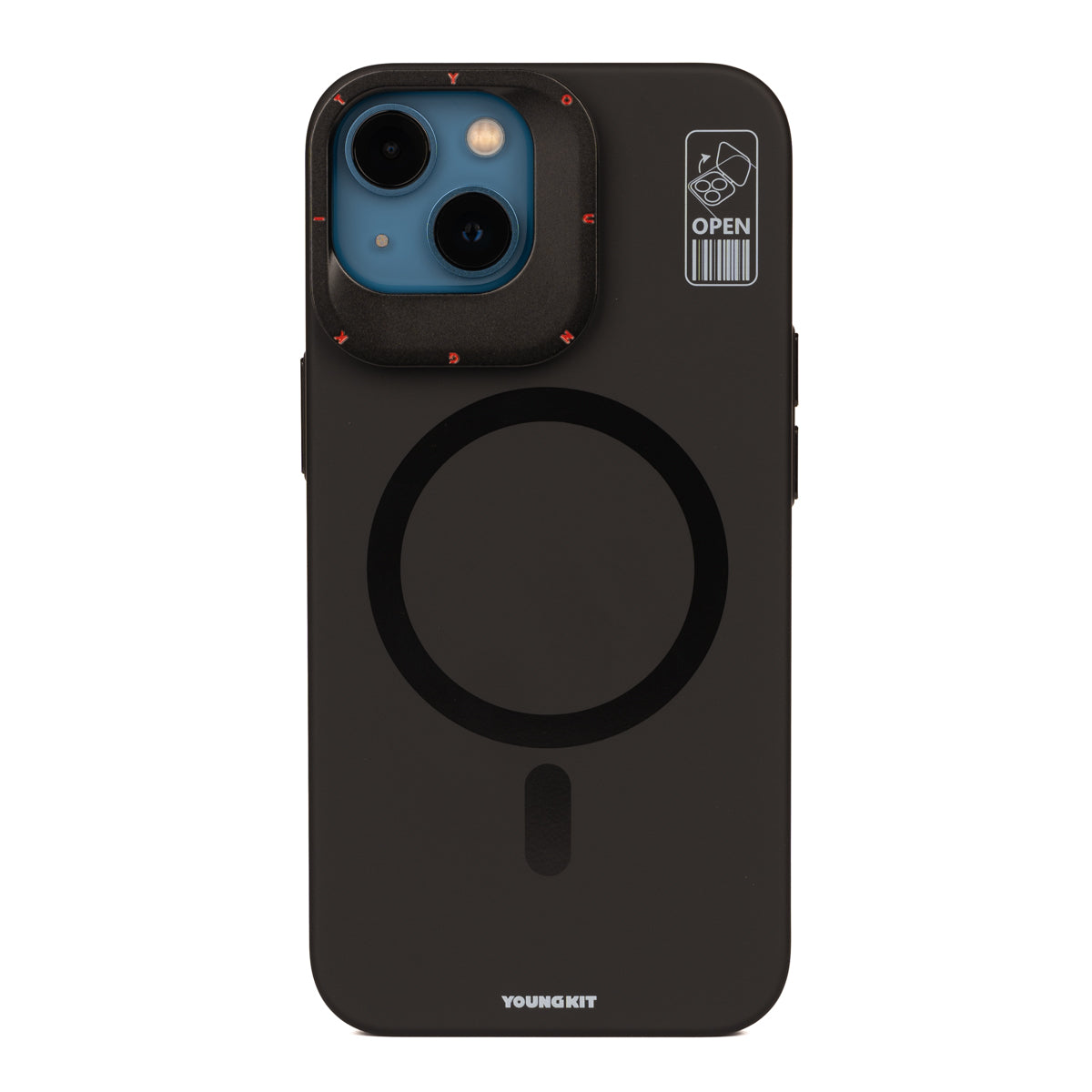 iPhone 13 Kılıf M-safe Şarj Özellikli Standlı YoungKit Hermit Bracket Serisi Kılıf