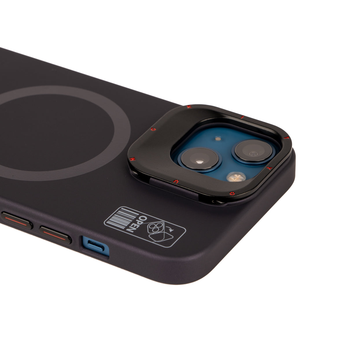 iPhone 13 Kılıf M-safe Şarj Özellikli Standlı YoungKit Hermit Bracket Serisi Kılıf