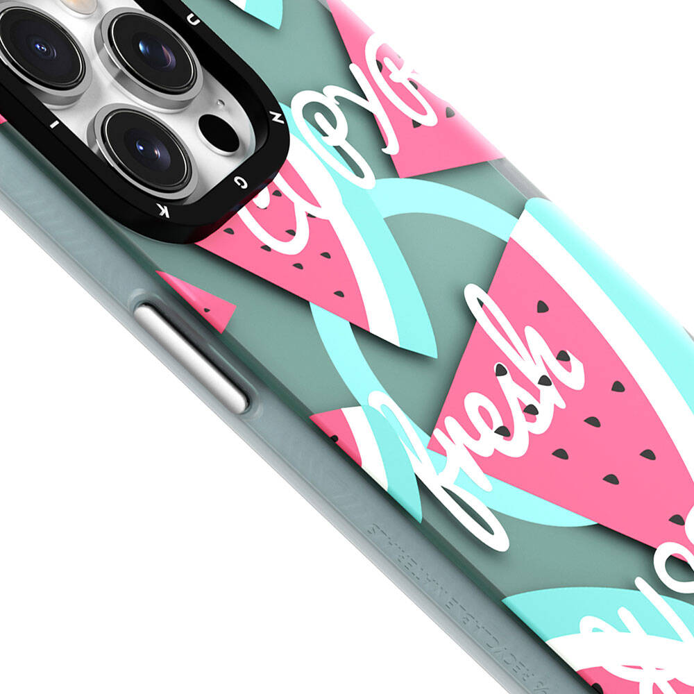 iPhone 13 Kılıf M-safe Şarj Özellikli Yaz Meyvesi Desenli Youngkit Fruity Flavour Serisi Kılıf