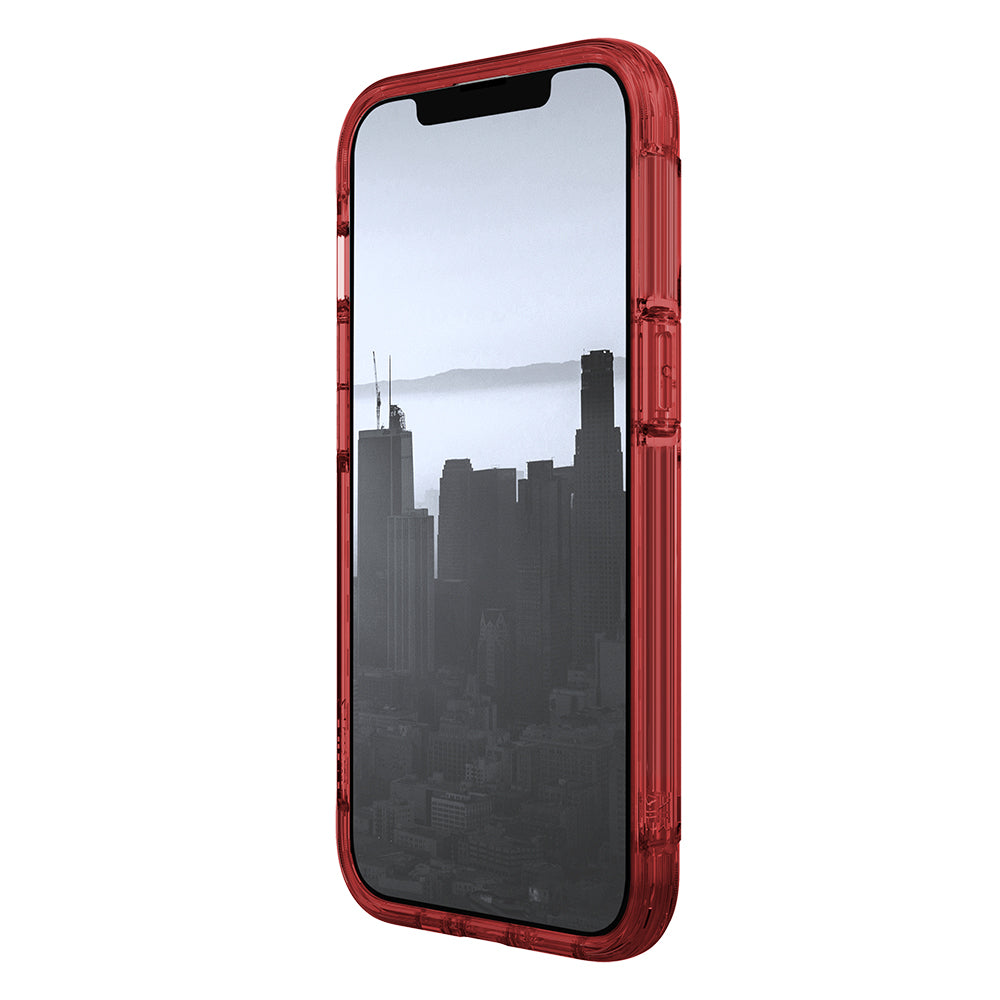 iPhone 13 Kılıf Raptic Air Serisi Airbag Tasarımlı Metal Köşelikli Şeffaf Kılıf