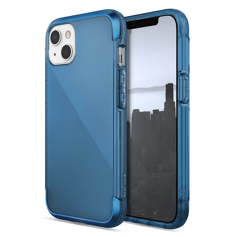 iPhone 13 Kılıf Raptic Air Serisi Airbag Tasarımlı Metal Köşelikli Şeffaf Kılıf