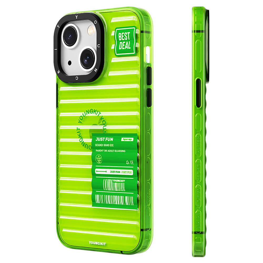 iPhone 13 Kılıf Şeffaf Renkli Tasarım YoungKit Fluorite Serisi Kılıf