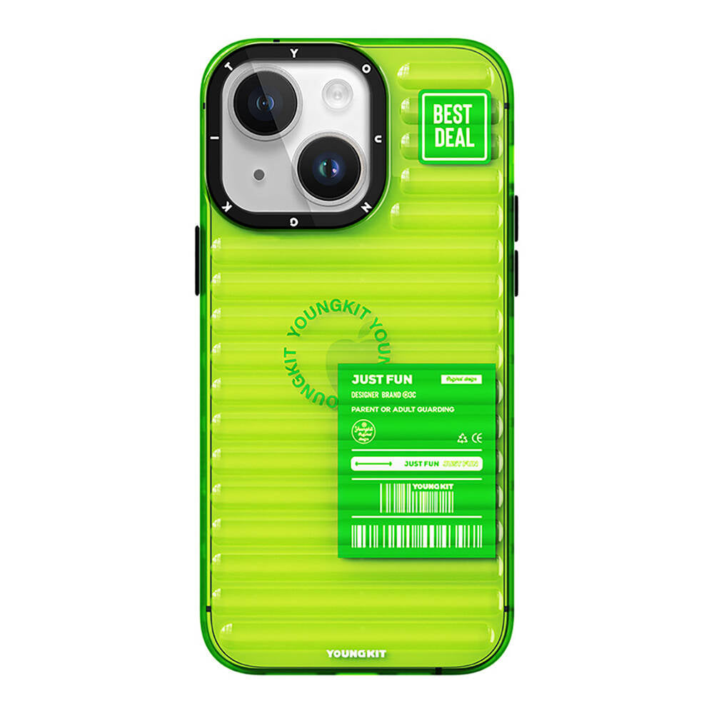 iPhone 13 Kılıf Şeffaf Renkli Tasarım YoungKit Fluorite Serisi Kılıf