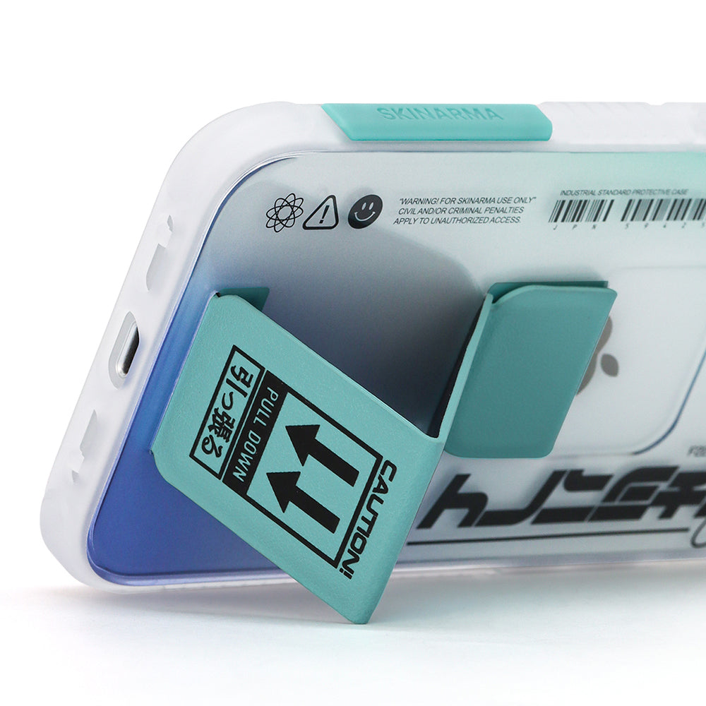 iPhone 13 Kılıf Skinarma Şeffaf Desenli Airbag Tasarımlı Standlı Hakko Kılıf