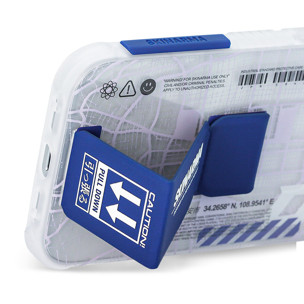 iPhone 13 Kılıf Skinarma Şeffaf Desenli Standlı Ryoiki Kılıf