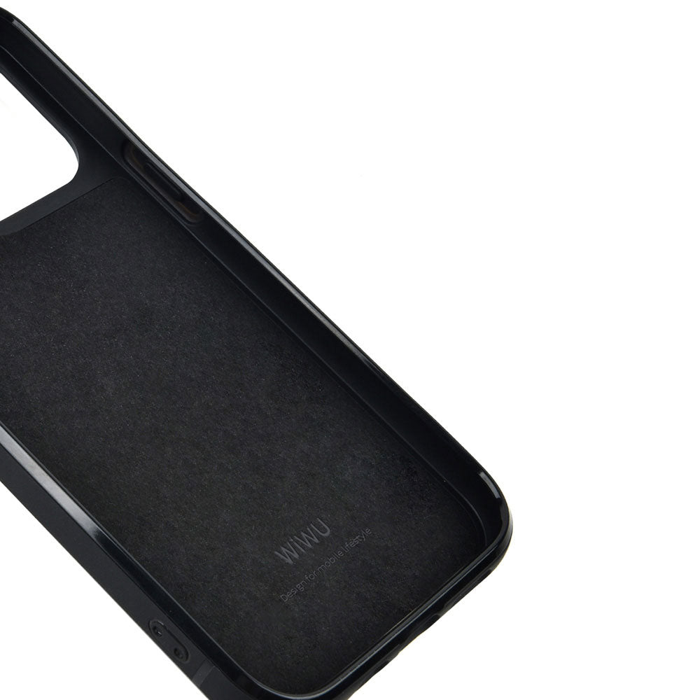 iPhone 13 Kılıf Wiwu Croco Pattern Calfskin orijinal Deri Kılıf