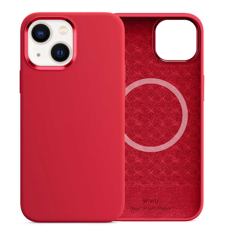 iPhone 13 Kılıf Wiwu M-safe Magnetic Silikon Kılıf