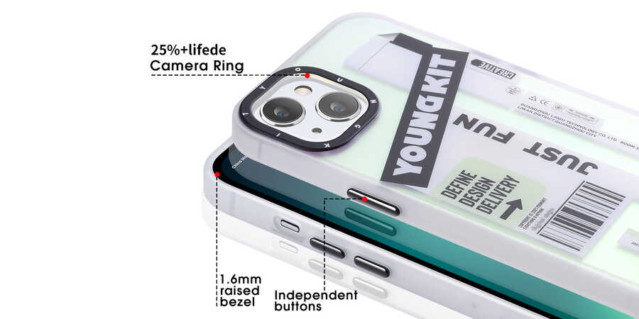 iPhone 13 Kılıf YoungKit Fashion Culture Time Serisi Kılıf