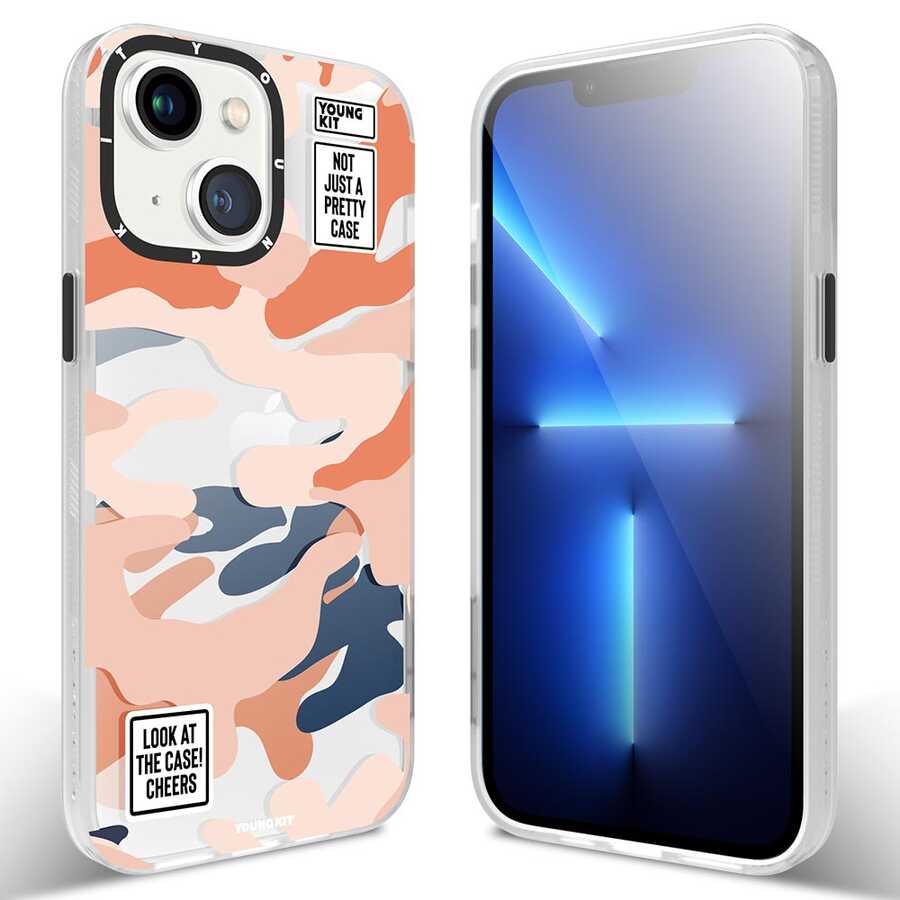 iPhone 13 Kılıf YoungKit Kamuflaj Serisi Kılıf