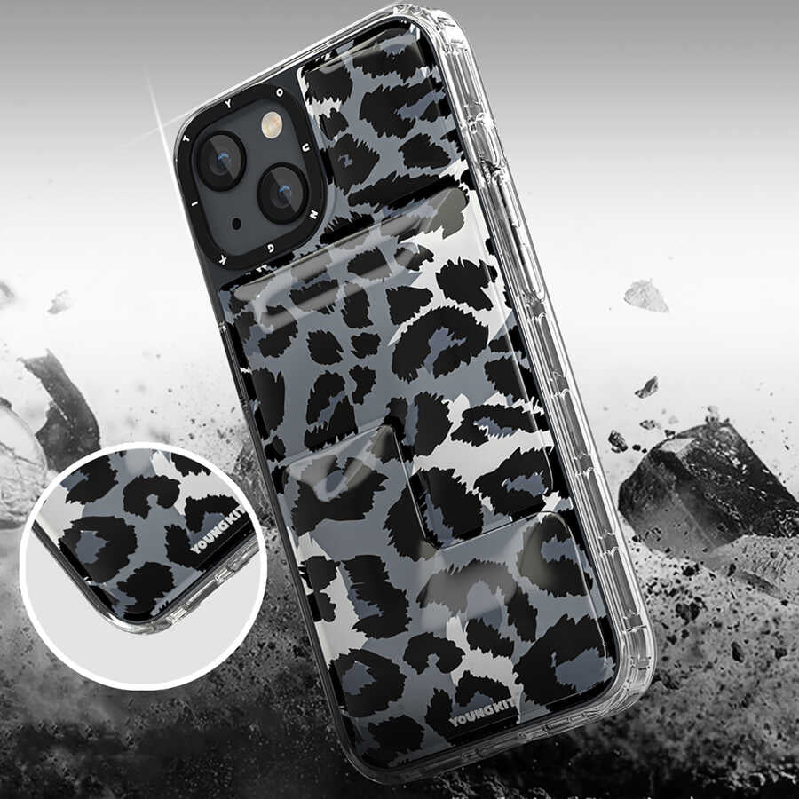 iPhone 13 Kılıf YoungKit Leopard Article Serisi Kılıf