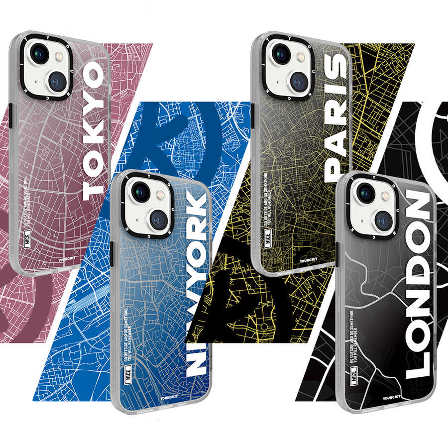 iPhone 13 Kılıf YoungKit World Trip Serisi Kılıf