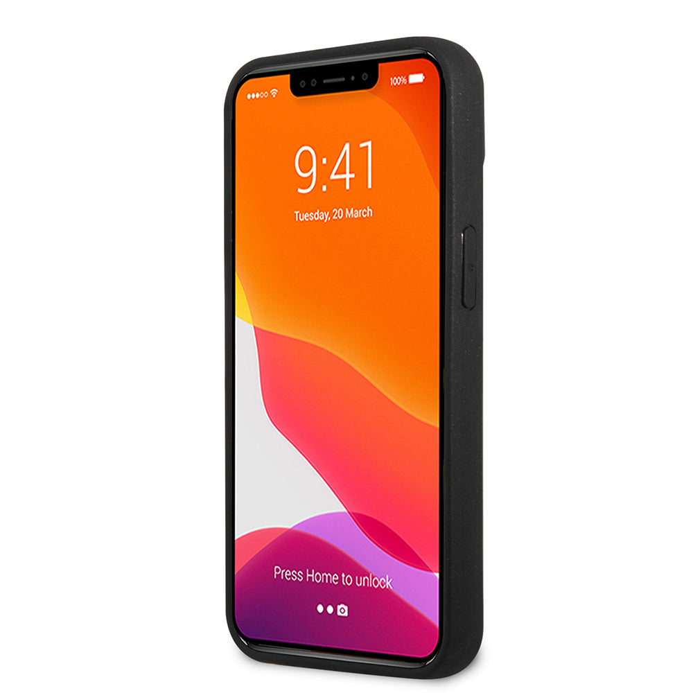 iPhone 13 Mini Kılıf Ferrari Orijinal Lisanlı Klasik Metal Logolu Karbon Dizayn Kılıf