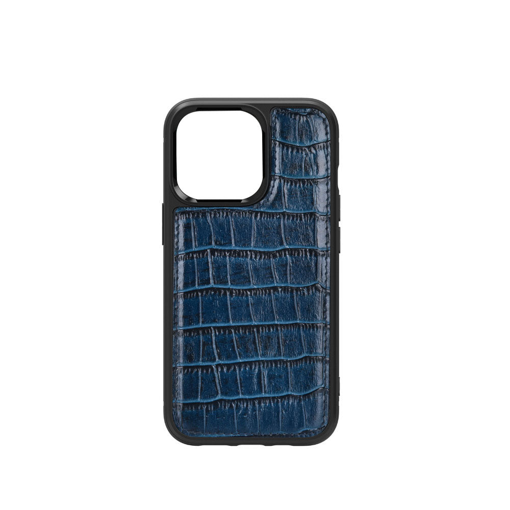 iPhone 13 Mini Kılıf Wiwu Croco Pattern Calfskin Orijinal Deri Kılıf