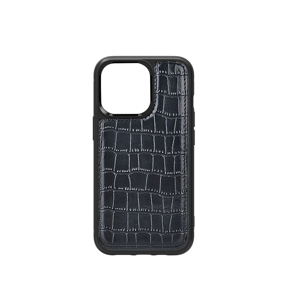 iPhone 13 Mini Kılıf Wiwu Croco Pattern Calfskin Orijinal Deri Kılıf