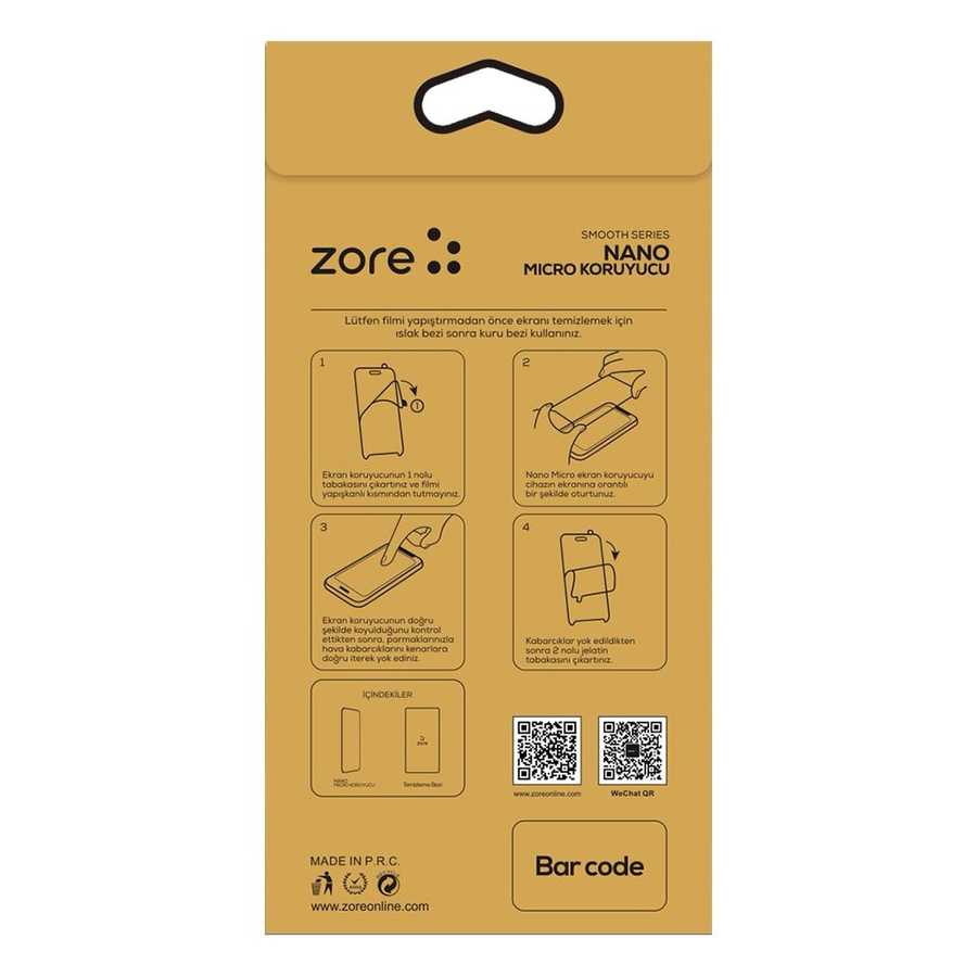 iPhone 13 Mini Zore Nano Micro Temperli Ekran Koruyucu