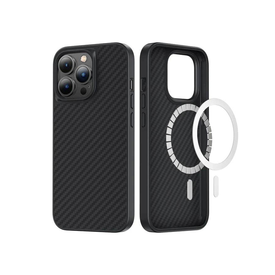 iPhone 13 Pro Kılıf M-safe Özellikli Karbon Fiber Benks Essential Kevlar Kılıf
