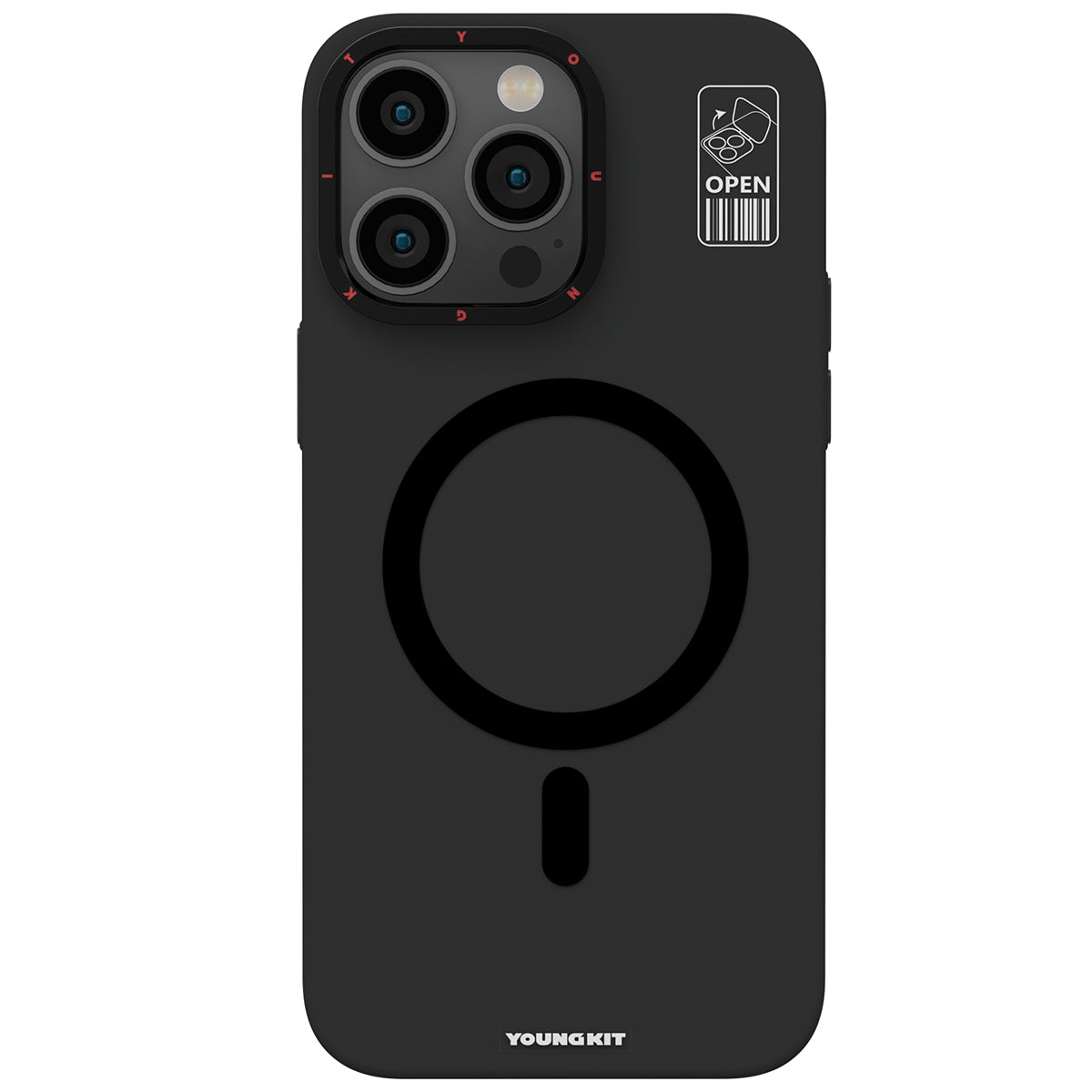 iPhone 13 Pro Kılıf M-safe Şarj Özellikli Standlı YoungKit Hermit Bracket Serisi Kılıf