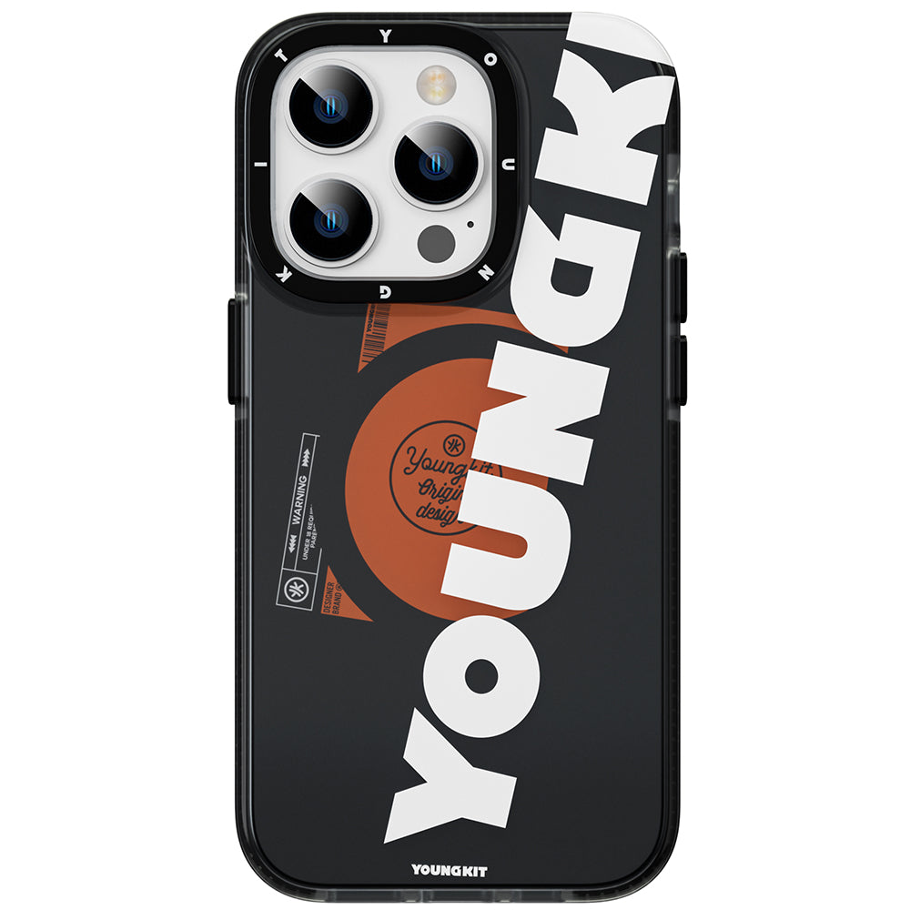 iPhone 13 Pro Kılıf M-safe Şarj Özellikli Youngkit Binfen Serisi Yazı Temalı Kılıf