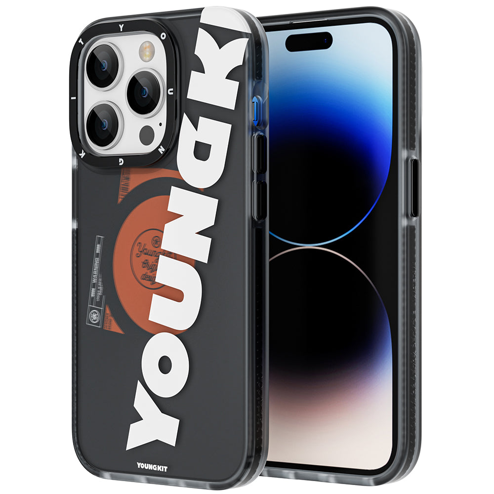 iPhone 13 Pro Kılıf M-safe Şarj Özellikli Youngkit Binfen Serisi Yazı Temalı Kılıf