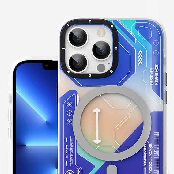 iPhone 13 Pro Kılıf M-safe Şarj Özellikli YoungKit Metaverse Serisi Kılıf