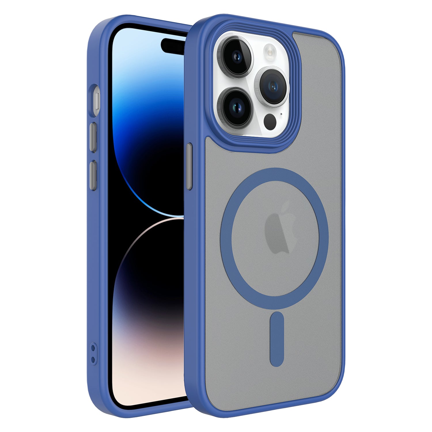 iPhone 13 Pro Kılıf Mat Arka Yüzey Wireless Şarj Özellikli Zore Flet M-safe Kılıf