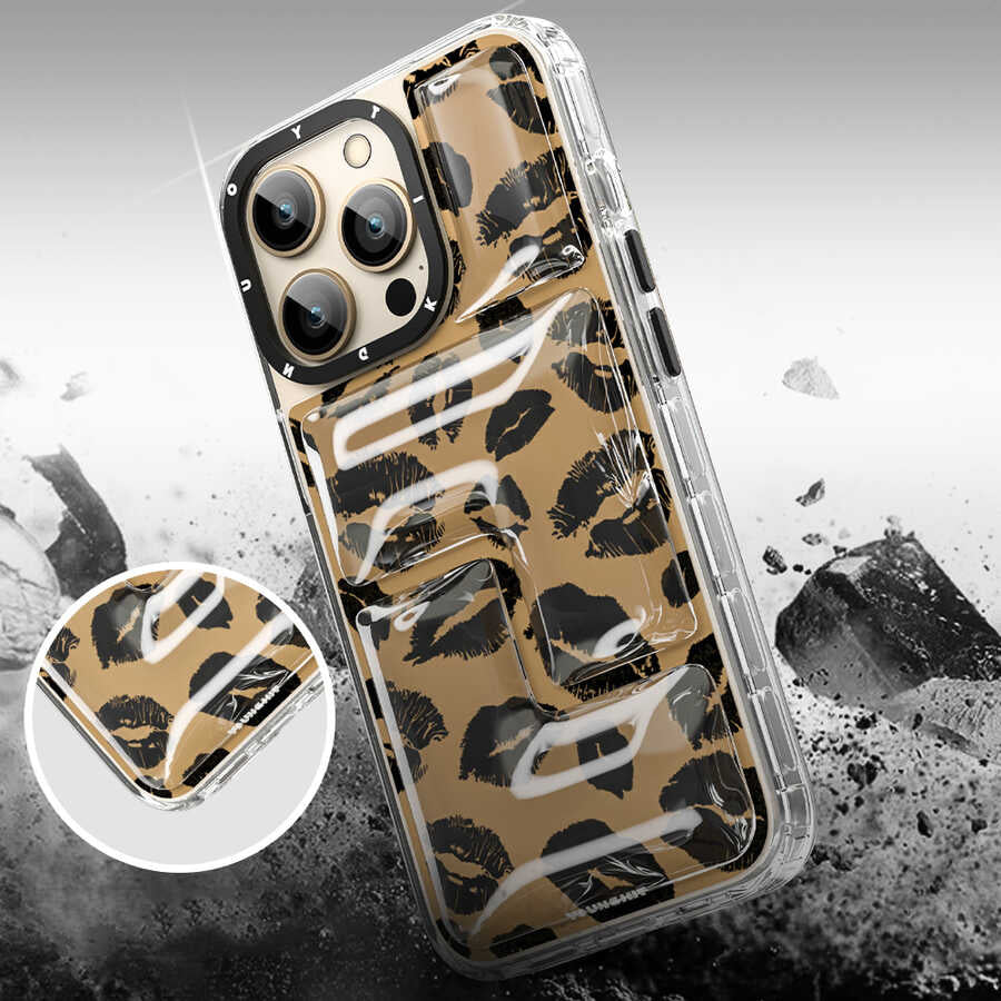 iPhone 13 Pro Kılıf YoungKit Leopard Article Serisi Kılıf