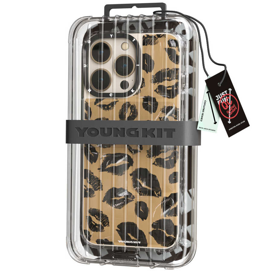 iPhone 13 Pro Kılıf YoungKit Leopard Article Serisi Kılıf