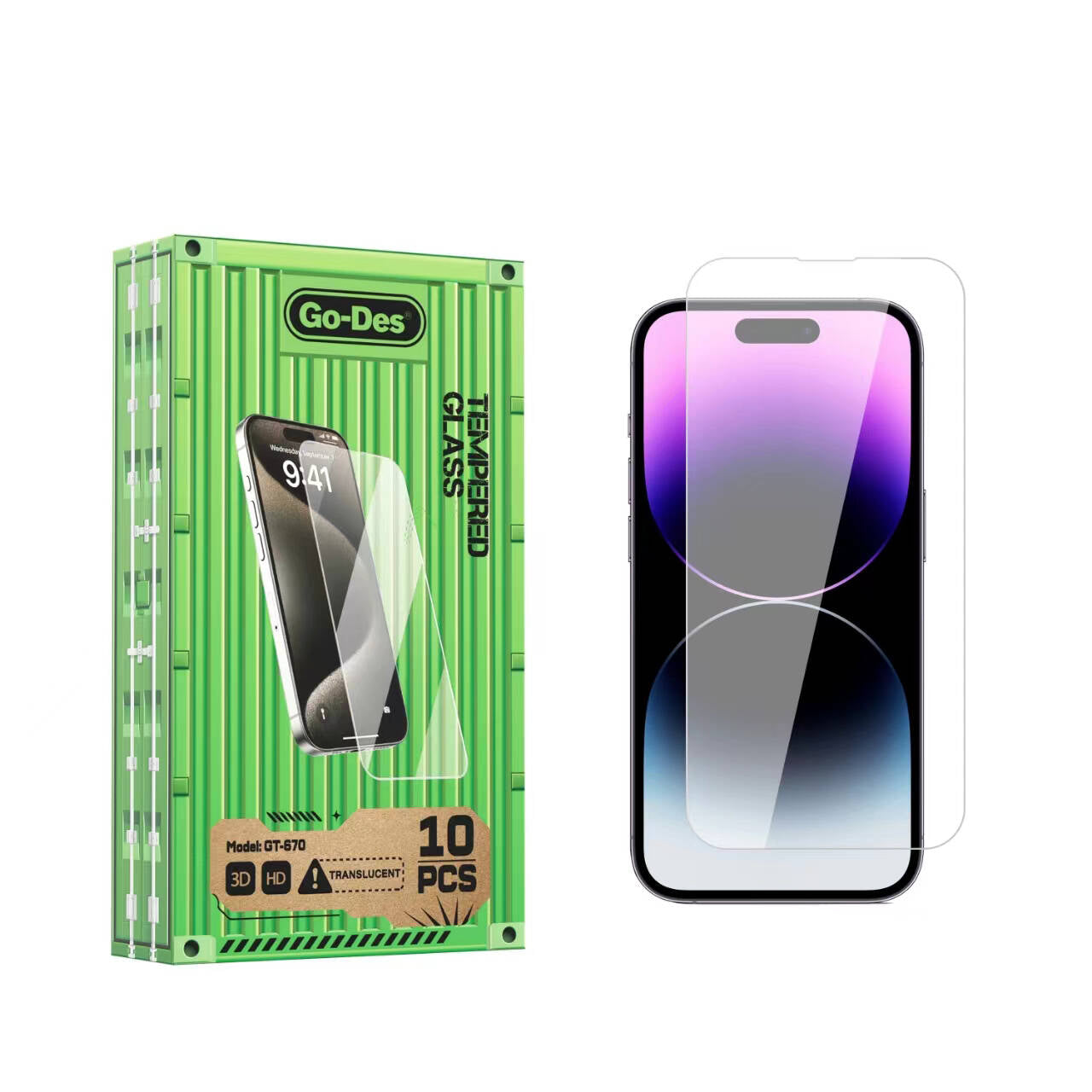 iPhone 13 Pro Max Go Des Parmak İzi Bırakmayan 9H Oleofobik Bom Glass Ekran Koruyucu