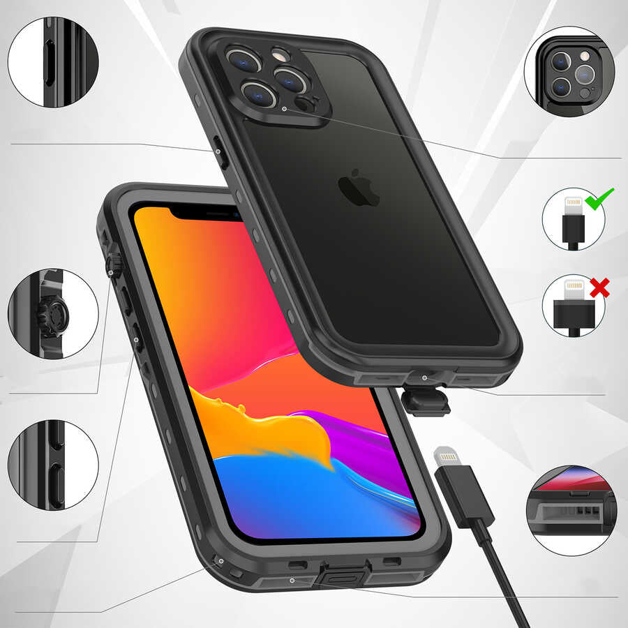 iPhone 13 Pro Max Kılıf 1-1 Su Geçirmez Kılıf