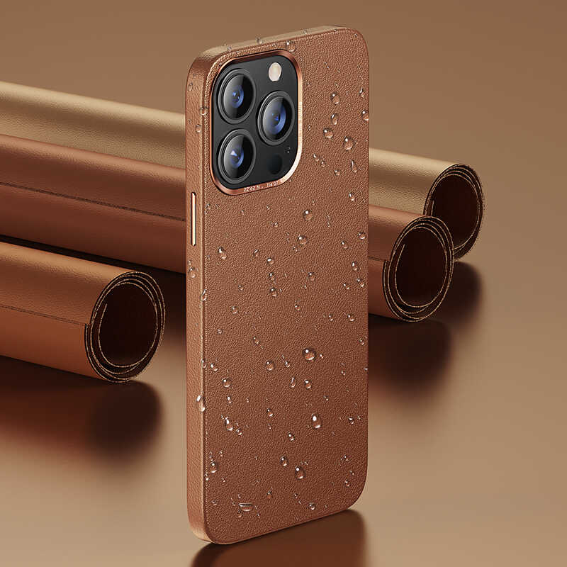 iPhone 13 Pro Max Kılıf Benks Magnetic Hakiki Deri Kılıf