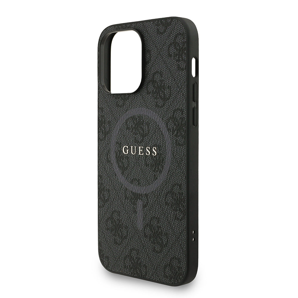 iPhone 13 Pro Max Kılıf Guess Orijinal Lisanslı M-safe Şarj Özellikli PU Deri Bilek Askı İpli Yazı Logolu Kılıf