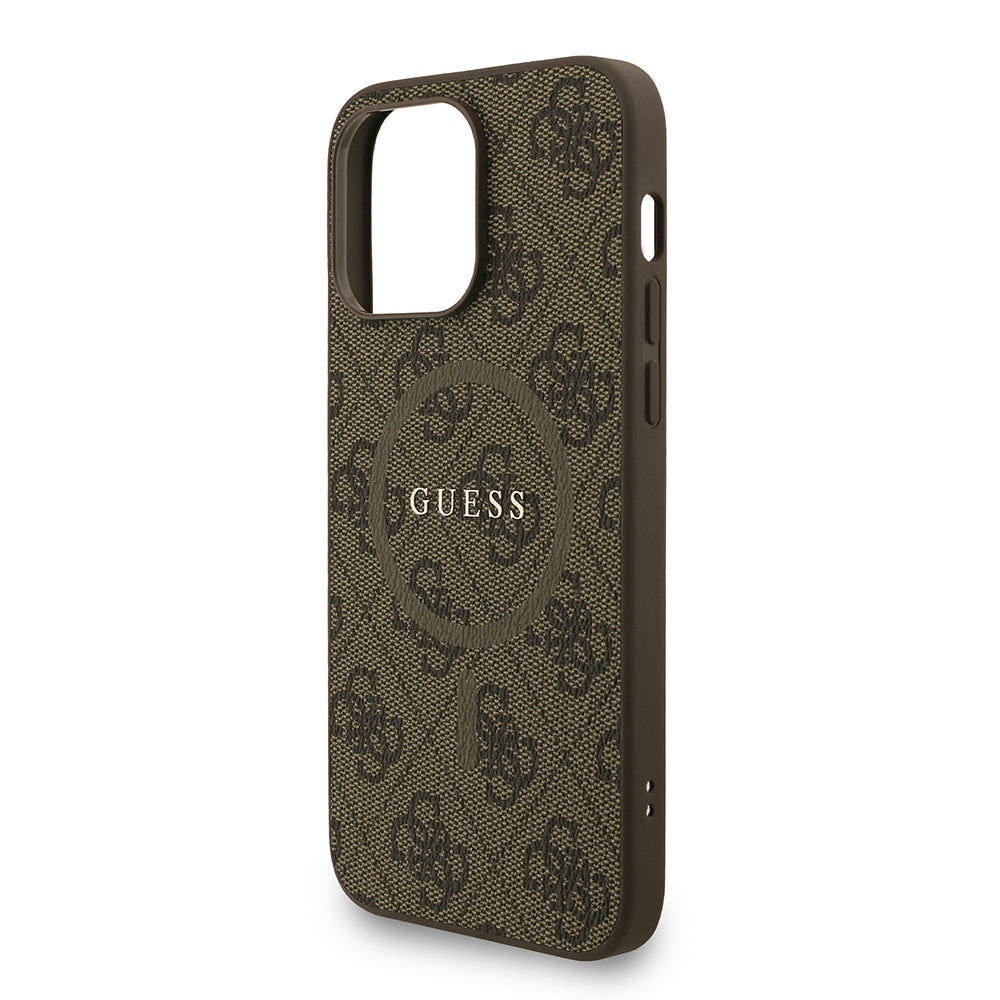 iPhone 13 Pro Max Kılıf Guess Orijinal Lisanslı M-safe Şarj Özellikli PU Deri Bilek Askı İpli Yazı Logolu Kılıf