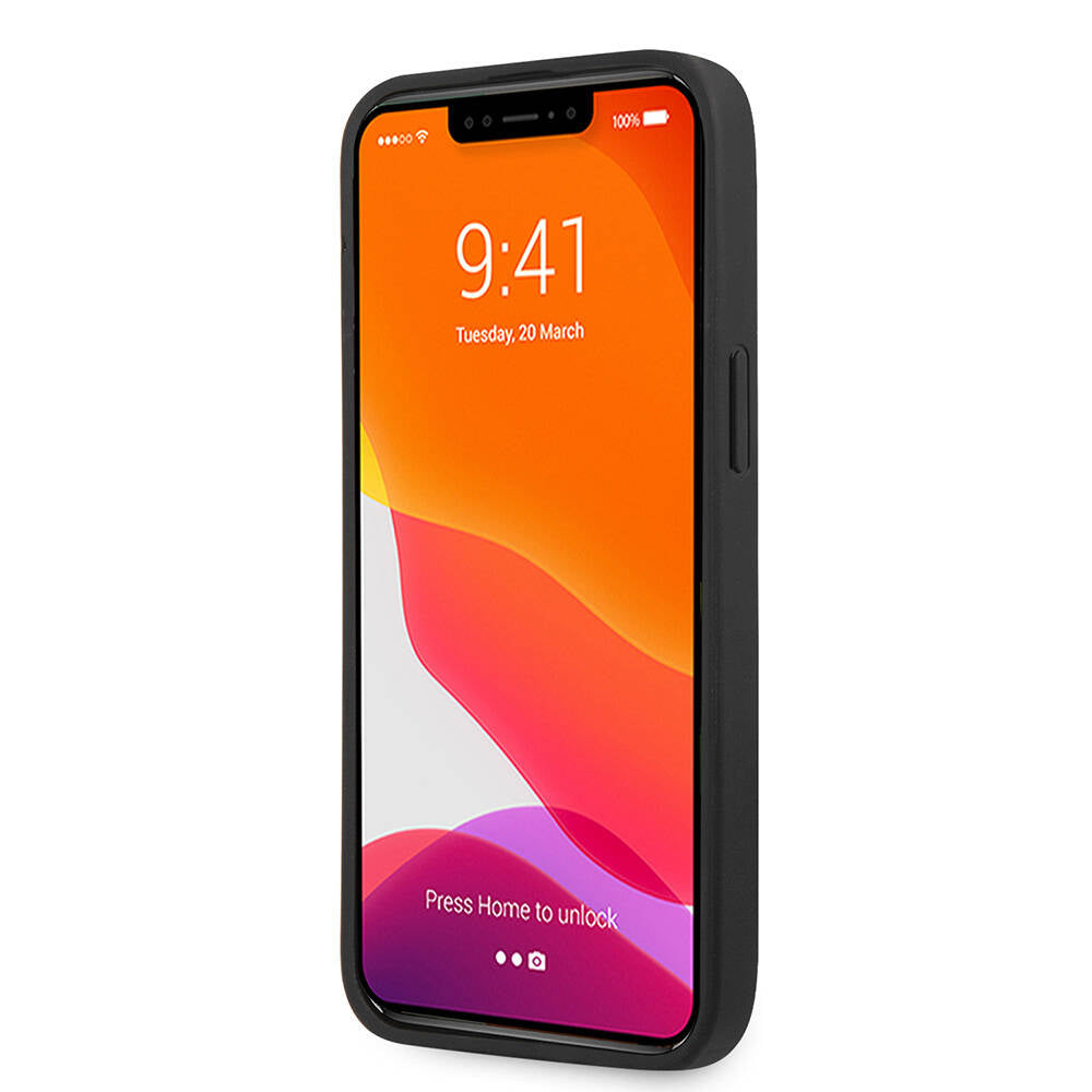 iPhone 13 Pro Max Kılıf Guess Orijinal Lisanslı PU Deri 4G Desenli Metal Büyük 4G ve Yazı Logolu Kılıf