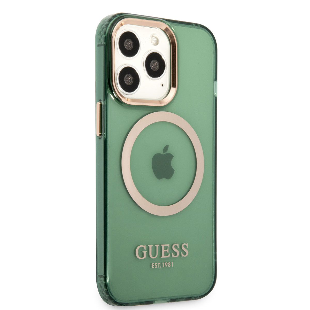 iPhone 13 Pro Max Kılıf GUESS M-safe Şarj Özellikli Airbagli Dizayn Kılıf