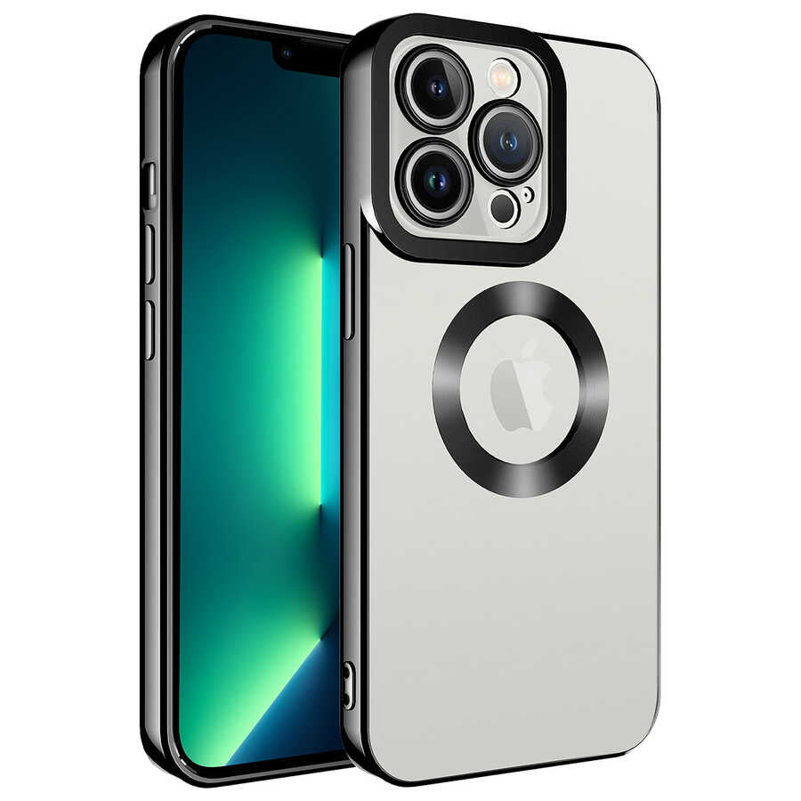 iPhone 13 Pro Max Kılıf Kamera Korumalı Logo Gösteren Zore Omega Kılıf