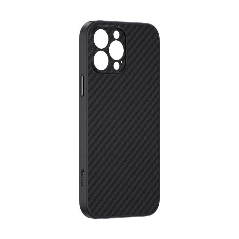 iPhone 13 Pro Max Kılıf Karbon Fiber Benks Hybrid Kevlar Kılıf