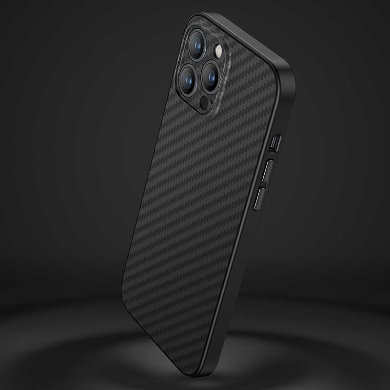 iPhone 13 Pro Max Kılıf Karbon Fiber Benks Hybrid Kevlar Kılıf