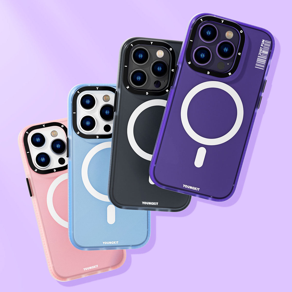 iPhone 13 Pro Max Kılıf M-safe Şarj Özellikli Youngkit Colored Sand Serisi Kılıf