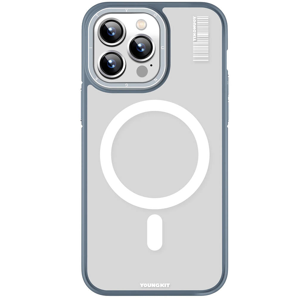 iPhone 13 Pro Max Kılıf M-safe Şarj Özellikli Youngkit Rock Sand Serisi Kılıf