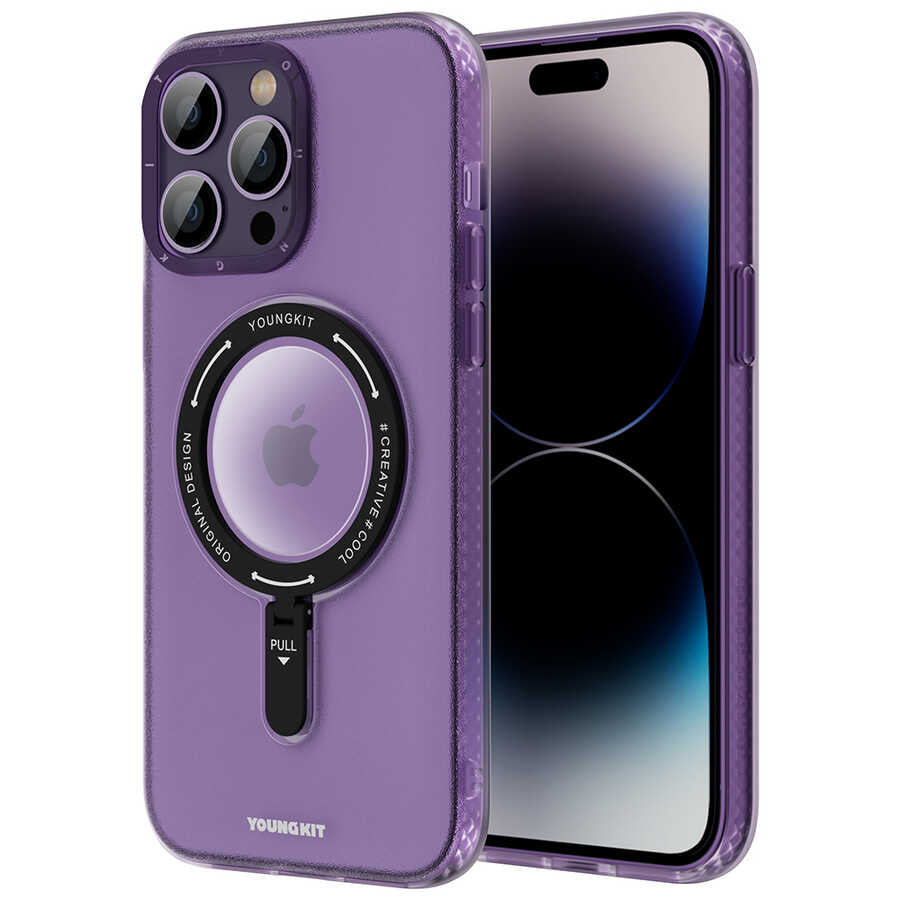 iPhone 13 Pro Max Kılıf M-safe Şarj Özellikli Youngkit Rock Serisi Kılıf
