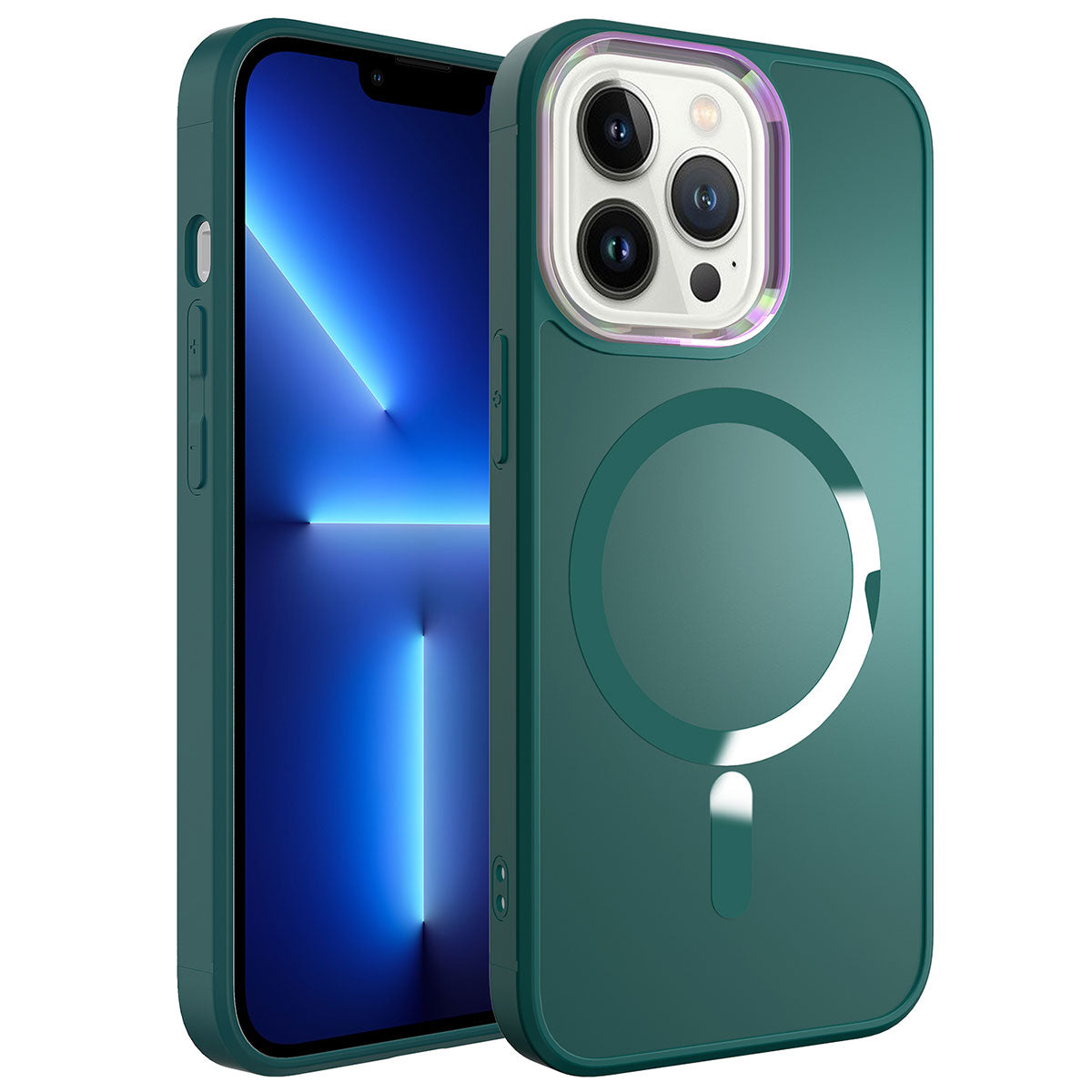 iPhone 13 Pro Max Kılıf M-safe Wireless Şarj Özellikli Zore Stil Kılıf
