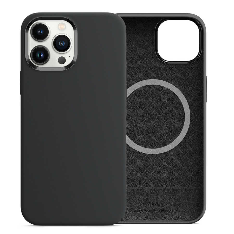 iPhone 13 Pro Max Kılıf Wiwu M-safe Magnetic Silikon Kılıf